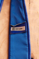 80s Leder Schlips blau