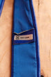 80s Leder Schlips blau