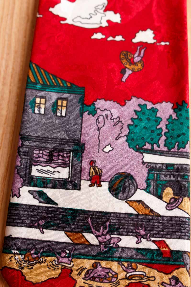 Vintage Comic Krawatte Swimmingpool