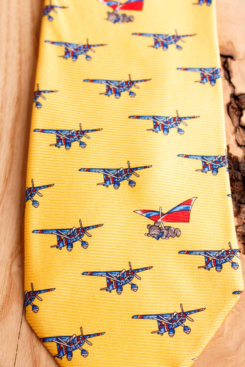 Vintage Seide Krawatte Flugzeuge