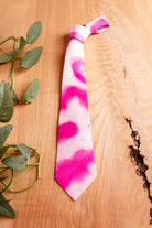 Damen Krawatte pink Seide
