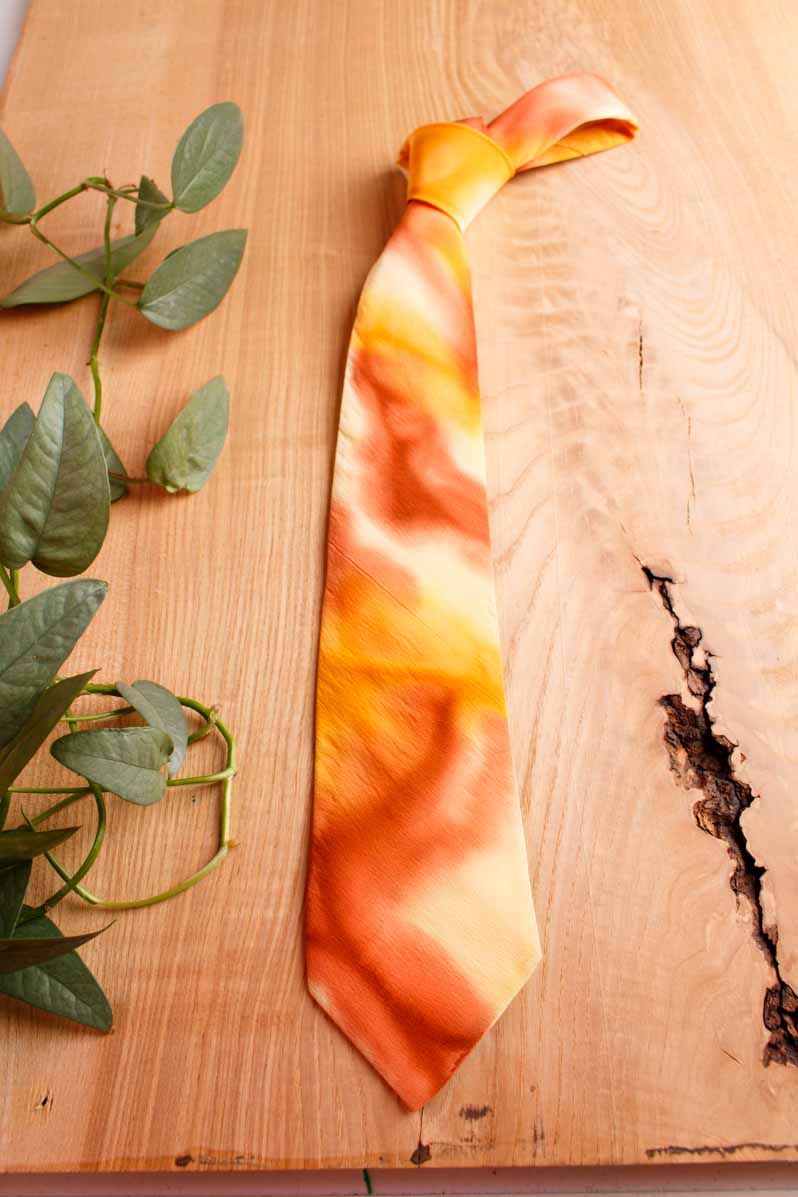 Damen Krawatte orange Seide