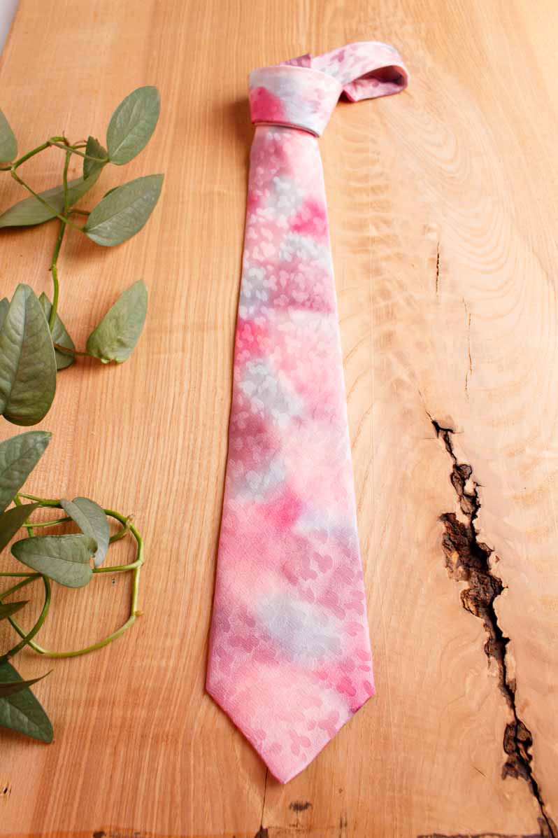 Damen Krawatte pastell rosa Seide