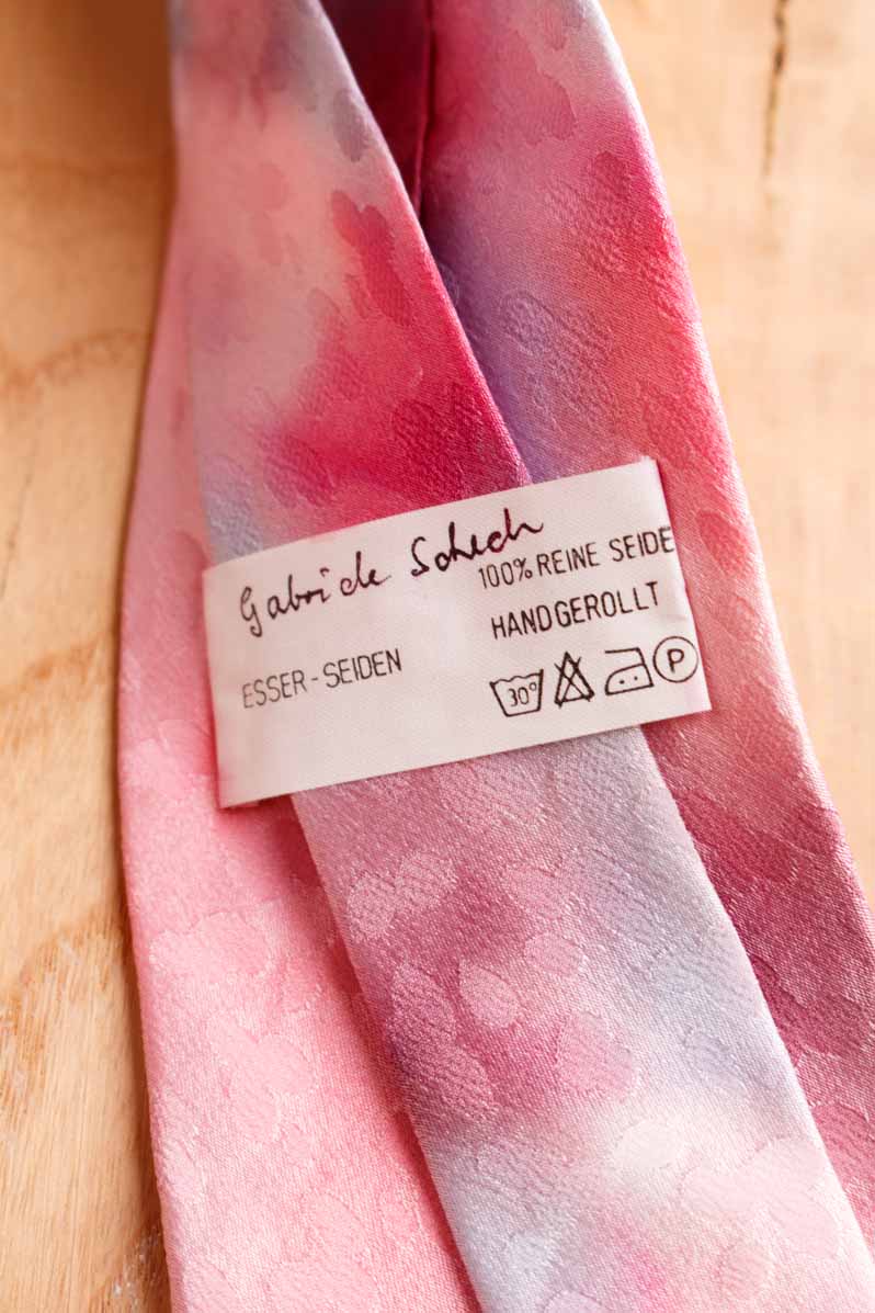 Damen Krawatte pastell rosa Seide
