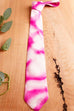Damen Krawatte pink weiß Seide