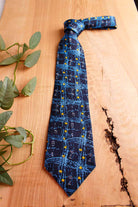 Vintage Krawatte blau Seide