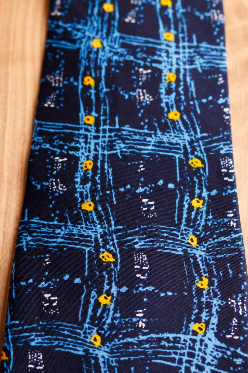 Vintage Krawatte blau Seide