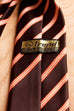 60s Krawatte braun Streifen