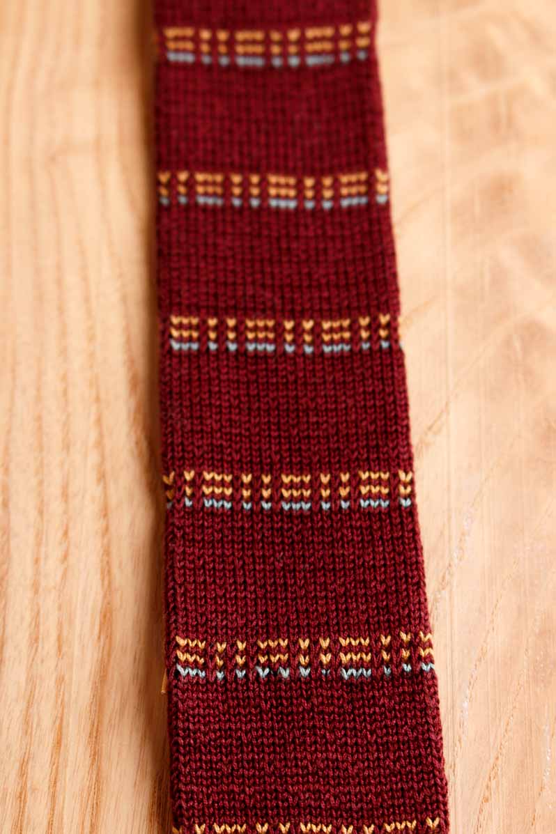 60s CACHAREL Strick Krawatte rot