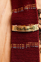 60s CACHAREL Strick Krawatte rot