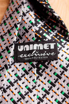 breite Krawatte silbergrau Muster