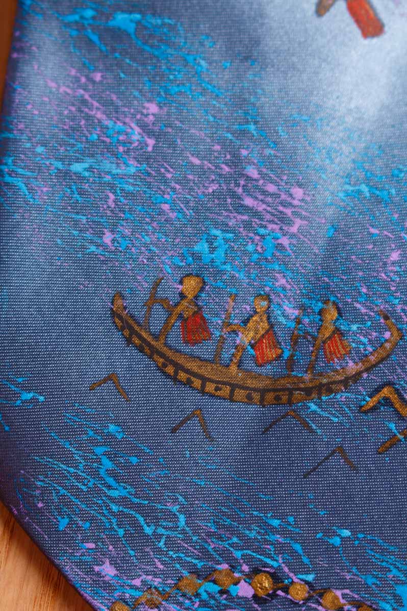 blaue Krawatte Höhlenmalerei