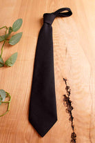 Vintage Schlips schwarz schlicht