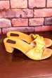 70s Holz Sandalen Mules