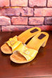 70s Holz Sandalen Mules