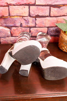 70s Disco Plateau Sandalen weiß