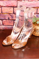 70s Riemchen Sandalen braun
