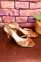 70s Riemchen Sandalen braun