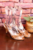 70s Riemchen Sandalen braun