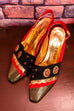 GOMEZ RIVAS Riemchen Pumps rot gold