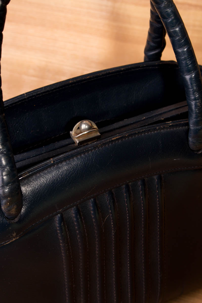 60s Handtasche blauschwarz