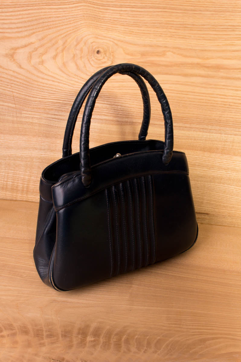 60s Handtasche blauschwarz