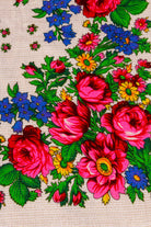 Glitzertuch weiß Blumen