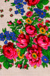 Glitzertuch weiß Blumen 70er 80er Accessoires Boho bunt Disco Rockabilly Special Tuch Unisize vintageberlin.de