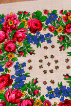 Glitzertuch weiß Blumen
