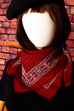 Wolltuch weinrot 60er 70er Accessoires Boho bunt Dandy Disco Rockabilly rot Special Tuch Unisize vintageberlin.de