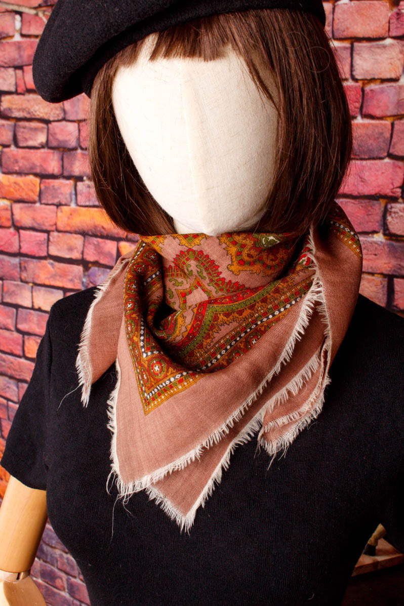 Wolltuch beige Paisley