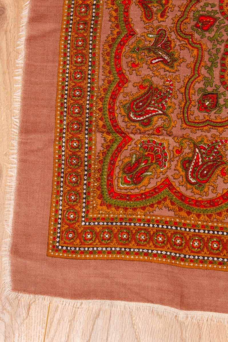 Wolltuch beige Paisley