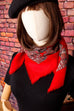 Schaltuch hellrot Wolle 70er 80er Accessoires Boho bunt Dandy Disco Rockabilly rot Special Tuch Unisize vintageberlin.de