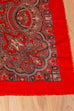 Schaltuch hellrot Wolle 70er 80er Accessoires Boho bunt Dandy Disco Rockabilly rot Special Tuch Unisize vintageberlin.de