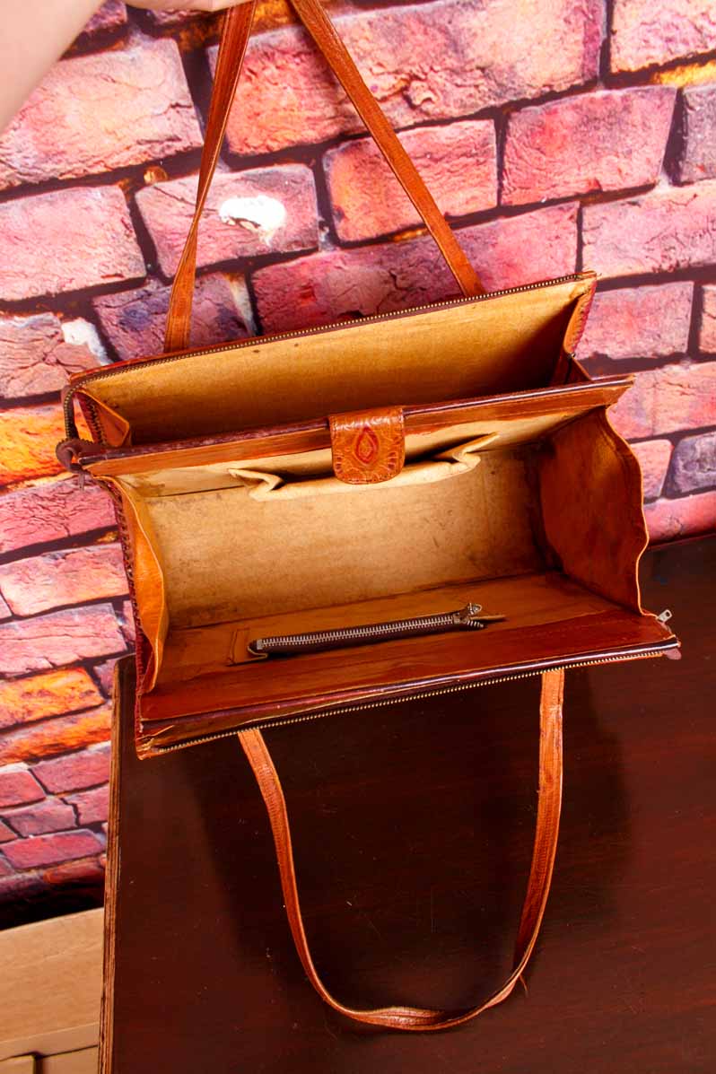 Boho Ledertasche braun Indien