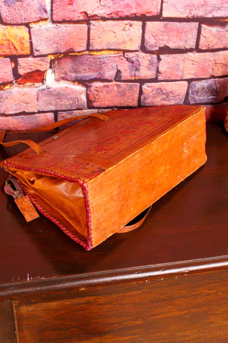 Boho Ledertasche braun Indien