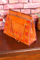 Boho Ledertasche braun Indien