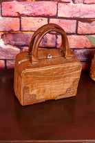60s Ledertasche Köfferchen braun