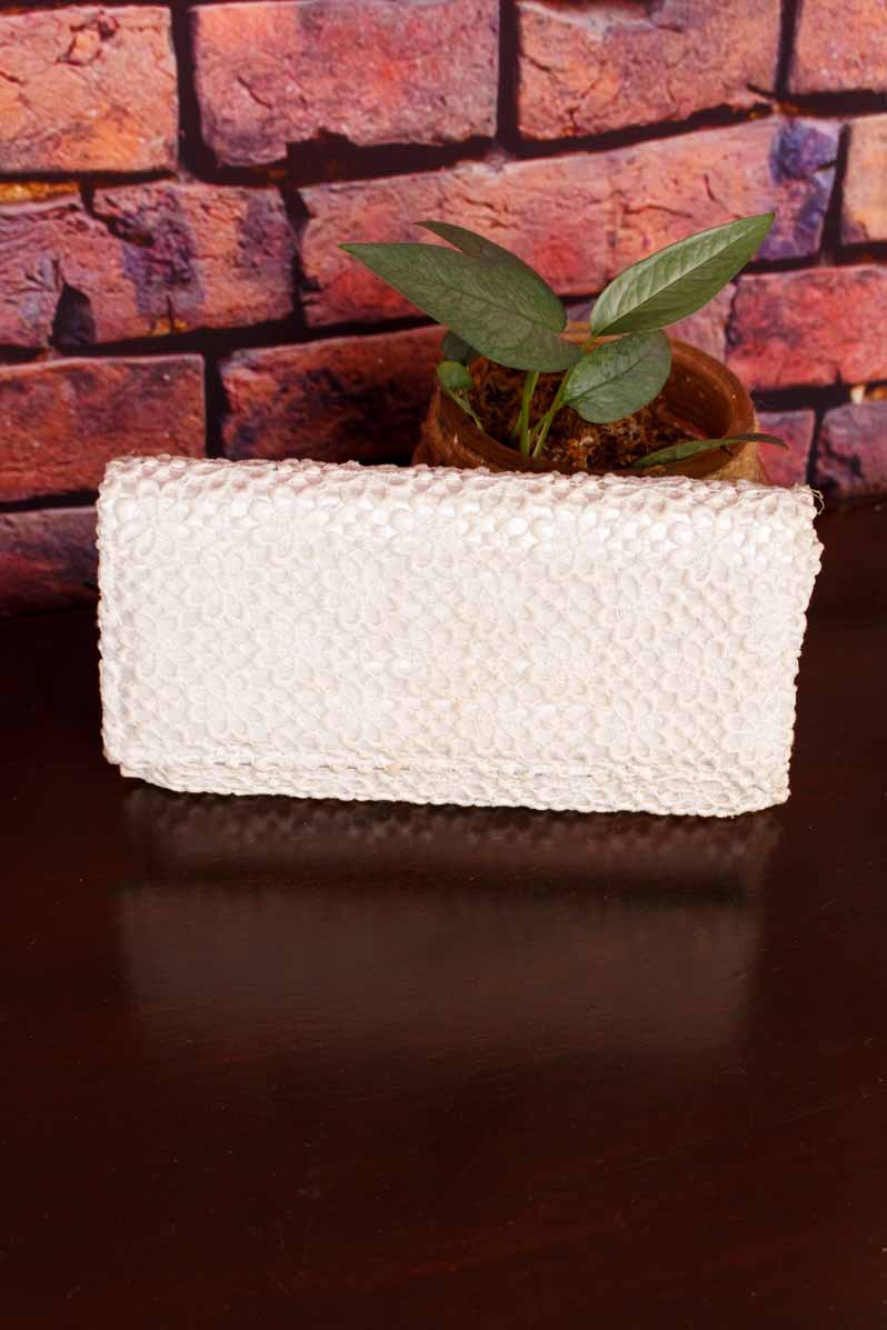 weiße Spitzen Tasche Clutch