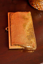 70er Metall Handtasche Gold
