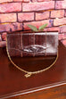 Leder Abendhandtasche rotbraun