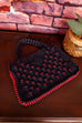 Perlen Handtasche schwarz rot