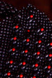Perlen Handtasche schwarz rot
