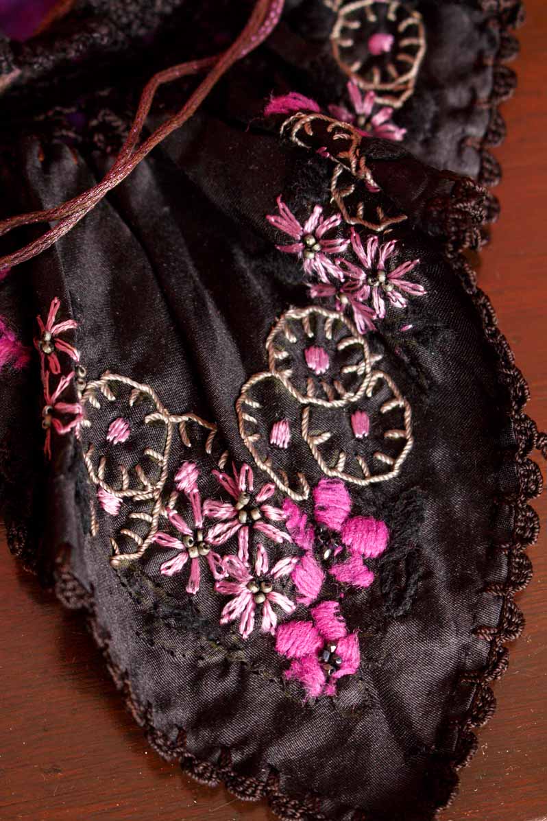 Viktorianische Handtasche Beutel Seide