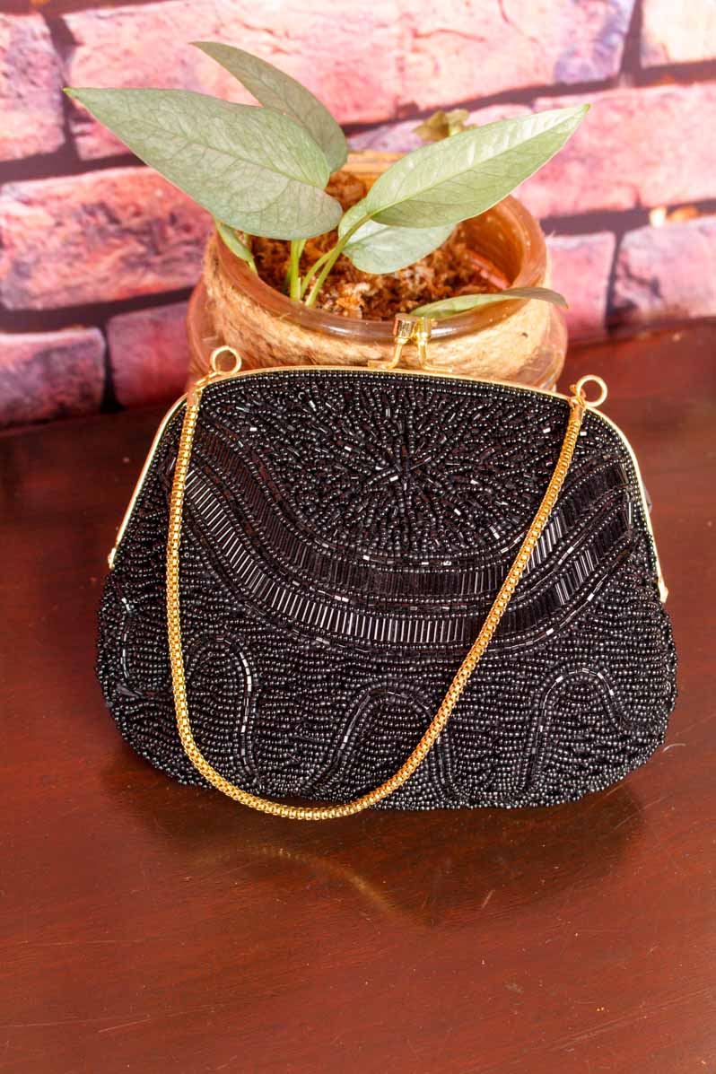 Abend Handtasche Perlenbestickt