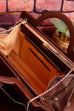 70s Leder Handtasche braun