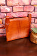 60s Boho Leder Satteltasche braun