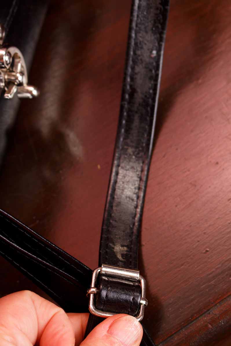 Leder Handtasche Koffer schwarz
