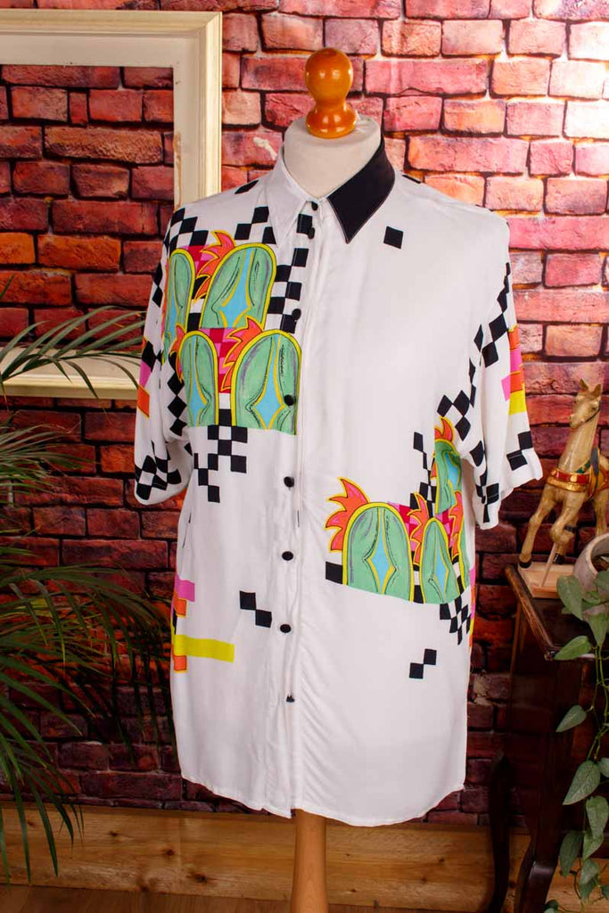 Vintage Oversize Statement Bluse