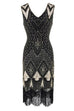 20er Jahre Flapper Kleid schwarz-gold 20er Abendmode Charleston Flapper&Charleston Frau gold M 40-42 S 36-38 schwarz vintageberlin.de